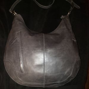 Frye-large Gray Leather Hobo-brand New W/tags